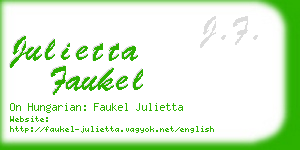 julietta faukel business card